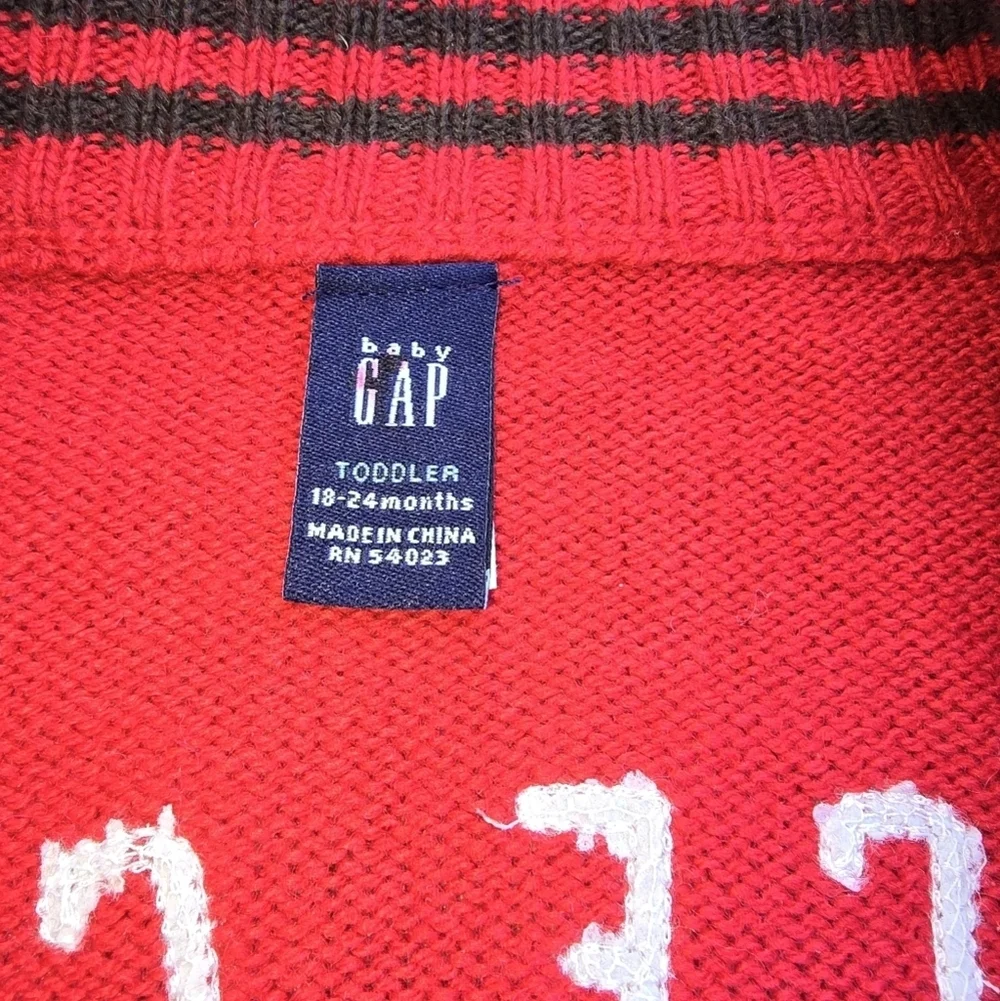 Gap Red Kids Jacket with Car Patch